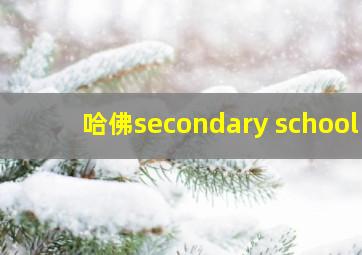 哈佛secondary school